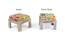 Blane Sheesham Wood Country Side Coffee Table Set with 4 Stools in Antique Multi-colour Finish (Multicolored Finish) by Urban Ladder - - 