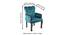 Arista Sheesham Wood Accent  Chair in Turquoise colour (Turquoise) by Urban Ladder - Dimension - 988004