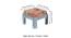 Blane Sheesham Wood Country Side Coffee Table Set with 4 Stools in Antique Multi-colour Finish (Multicolored Finish) by Urban Ladder - Dimension - 988006