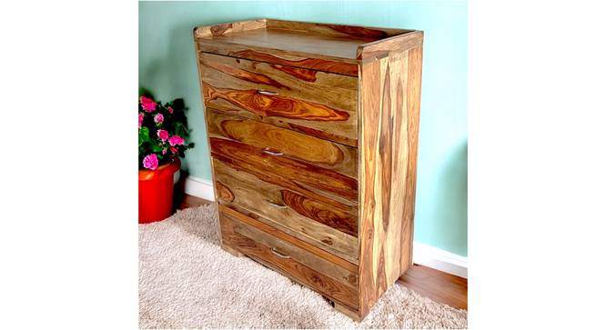 Elder Sheesham Wood Chest of Drawers in TEAK FINISH (Teak Finish) by Urban Ladder - - 
