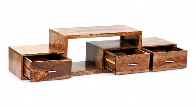 Vintara Sheesham Wood Contemporary TV Entertainment Unit for TV upto 60 inch in TEAK FINISH (Teak Finish, 60 Inch Size) by Urban Ladder - - 