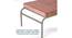 Almora Metal Country Side 4 seater Diwan in Peach Velvet Fabric & Jute Rope Canning at back with 2 Printed Cushions (Single Bed Size, Grey Finish) by Urban Ladder - - 