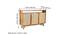 Rockport Sheesham Wood Mid Sideboard with Rattan Work (Teak Finish) by Urban Ladder - Dimension - 988094