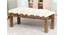 Milford Sheesham Wood Mid Century 3 Seater Bench in Beige Fabric (Beige Finish) by Urban Ladder - - 