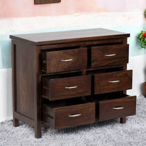 Solid Wood Chest of 6 Drawers in Provincial Teak Finish