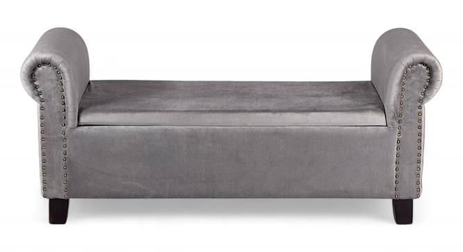 Queens Sheesham Wood Accent 2 Seater Couch / Bench with Storage in Iron (Grey Finish) by Urban Ladder - - 