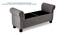 Queens Sheesham Wood Accent 2 Seater Couch / Bench with Storage in Iron (Grey Finish) by Urban Ladder - - 