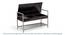 Kerdley Metal Accent 2 Seater Couch / Bench with stroage & (Black Finish) by Urban Ladder - - 