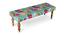 Cairo Sheesham Wood Mid Century 3+1+1 Seater Bench Set with 2 Stools in Sea Green Fruit (Green Finish) by Urban Ladder - - 