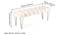 Belmont Sheesham Wood Mid Century 3 Seater Bench with Metal Legs in Beige Fabric (Beige Finish) by Urban Ladder - Dimension - 988196