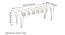 Belmont Sheesham Wood Mid Century 3 Seater Bench with Metal Legs in Grey Fabric (Grey Finish) by Urban Ladder - Dimension - 988197