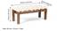 Milford Sheesham Wood Mid Century 3 Seater Bench in Beige Fabric (Beige Finish) by Urban Ladder - Dimension - 988199
