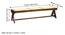 Rockport Sheesham Wood Mid Century 4 Seater Bench with (Beige Finish) by Urban Ladder - Dimension - 988201
