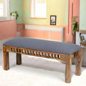 Milford Solid Wood Bench in Grey Finish-image-23