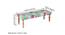 Cairo Sheesham Wood Mid Century 3+1+1 Seater Bench Set with 2 Stools in Sea Green Fruit (Green Finish) by Urban Ladder - Dimension - 988246