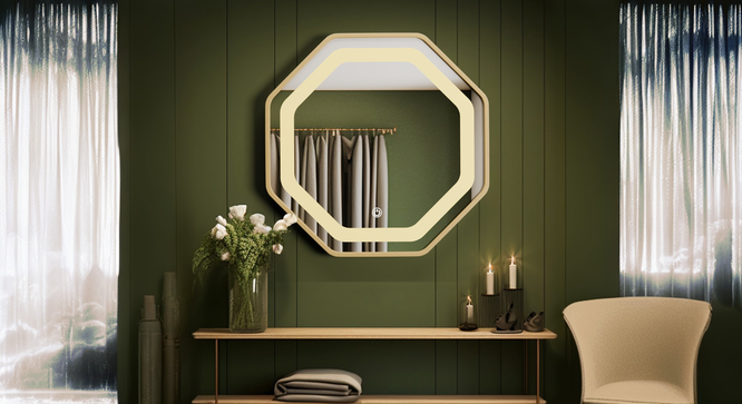 Aluminium LED Octagon wall in Gold (Gold) by Urban Ladder - - 