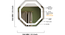 Aluminium LED Octagon wall in Grey (Grey) by Urban Ladder - - 