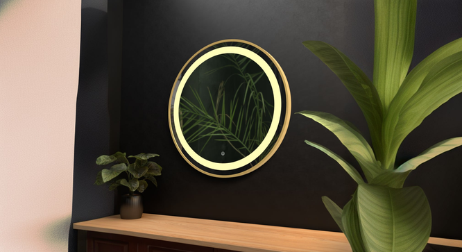 Aluminium LED Circle Decorative wall in Gold (Gold) by Urban Ladder - - 