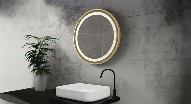 Aluminium LED Circle wall in Gold (Gold) by Urban Ladder - - 
