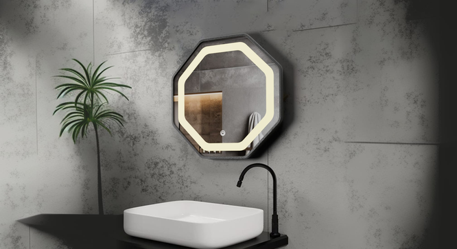 Aluminium LED Octagon Decorative wall in Black (Black) by Urban Ladder - - 
