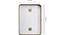 Aluminium Rectangular wall mirror in Black (Black) by Urban Ladder - - 