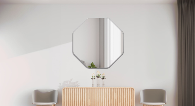 Aluminium Octagon Decorative wall mirror in Grey (Grey) by Urban Ladder - - 