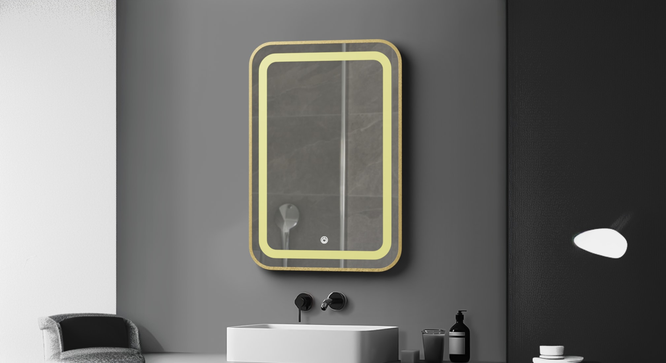 Aluminium LED Rectangular Decorative wall in Matte gold (Matte Gold) by Urban Ladder - - 