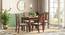 Fidora 4 Seater Dining Table With Set of 4 Martha Dining Chairs Colour : Wheat Brown (Teak Finish, Wheat Brown) by Urban Ladder - - 988609