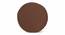 Roswell Sheesham Wood Contemporary Round Stool in Taupe Brown Velvet Upholstery (Brown) by Urban Ladder - - 