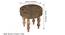 Roswell Sheesham Wood Contemporary Round Stool in Green Sparkle Velvet Upholstery (Green) by Urban Ladder - - 