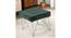 Asansol Sheesham Wood Accent Square Stool with Metal Legs in Green Cotton Velvet Upholstery (Green) by Urban Ladder - - 