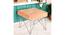 Asansol Sheesham Wood Accent Square Stool with Metal Legs in Melon Pink Cotton Velvet Upholstery (Pink) by Urban Ladder - - 