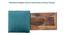Dayton Sheesham Wood Accent Square Foldable Stool in Turquoise Sea Velvet Upholstery (Blue) by Urban Ladder - - 