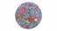Roswell Sheesham Wood Mid Century Round Set of 2 Stools in Grey Brid Print Kantha Upholstery (Grey) by Urban Ladder - - 