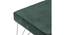 Asansol Sheesham Wood Accent Square Stool with Metal Legs in Green Cotton Velvet Upholstery (Green) by Urban Ladder - - 