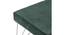 Asansol Sheesham Wood Accent Square Set of 2 Stools with Metal Legs in Green Cotton Velvet Upholstery (Green) by Urban Ladder - - 