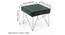 Asansol Sheesham Wood Accent Square Set of 2 Stools with Metal Legs in Green Cotton Velvet Upholstery (Green) by Urban Ladder - - 
