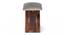 Dayton Sheesham Wood Accent Square Set of 2 Foldable Stools in Grey Cotton Velvet Upholstery (Grey) by Urban Ladder - - 
