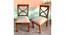 Newport Sheesham Wood Accent Set of 2 Dining Chairs in Beige Velvet Cushioning with HONEY FINISH (Beige, HONEY Finish) by Urban Ladder - - 