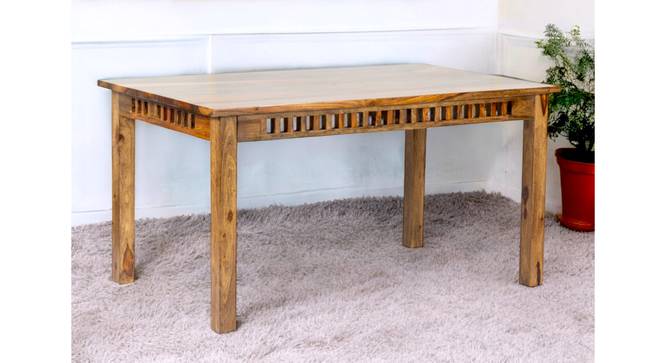 Oakmont Sheesham Wood Contemporary Dining Table in TEAK FINISH (Teak Finish, Four Seater) by Urban Ladder - - 