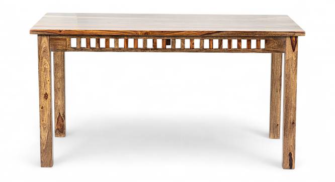 Oakmont Sheesham Wood Contemporary Dining Table in TEAK FINISH (Teak Finish, Four Seater) by Urban Ladder - - 