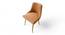 Rosslyn Sheesham Wood Accent Set of 2 Dining Chairs in Peach Velvet Upholstery with Metal Legs (Peach, Gold Finish) by Urban Ladder - - 