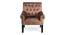 Arista Sheesham Wood Mid Century Set of 2 Lounge Chair in Saddle Brown Suede Fabric Upholstery (Brown) by Urban Ladder - - 