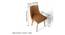 Rosslyn Sheesham Wood Accent Dining Chair in Peach Velvet Upholstery with Metal Legs (Peach, Gold Finish) by Urban Ladder - - 