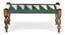 Oakville Sheesham Wood Vintage 2+1+1 Seater Maachi Bench Set with 2 Stools in Green & White Rope Canning (Green Finish) by Urban Ladder - - 