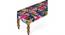 Cairo Sheesham Wood Mid Century 3 Seater Bench in Fruit Print Blue Kantha (Blue Finish) by Urban Ladder - - 