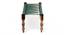 Oakville Sheesham Wood Vintage 2+1+1 Seater Maachi Bench Set with 2 Stools in Green & White Rope Canning (Green Finish) by Urban Ladder - - 
