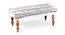Bestone Sheesham Wood Mid Century 2 Seater Bench in Grey Fabric with Fringes (Grey Finish) by Urban Ladder - - 