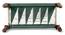 Oakville Sheesham Wood Vintage 2+1+1 Seater Maachi Bench Set with 2 Stools in Green & White Rope Canning (Green Finish) by Urban Ladder - - 
