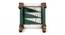 Oakville Sheesham Wood Vintage 2+1+1 Seater Maachi Bench Set with 2 Stools in Green & White Rope Canning (Green Finish) by Urban Ladder - - 